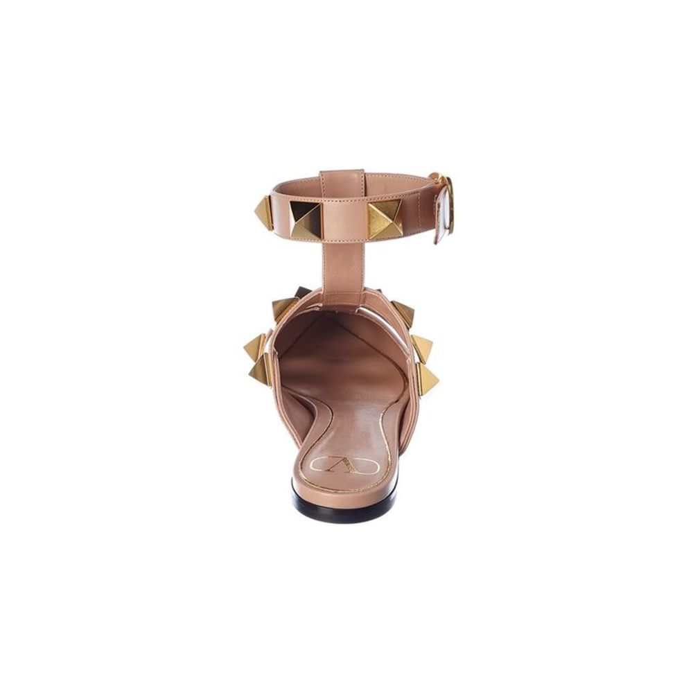 Valentino Roman Stud Leather Ankle Strap Flat - Picture 3 of 5